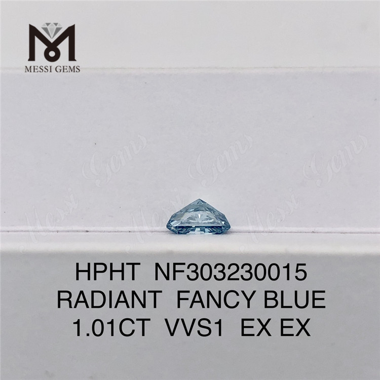 1,01 CT VVS1 RADIANT FANCY BLUE, im Labor gezüchteter Diamant HPHT NF303230015