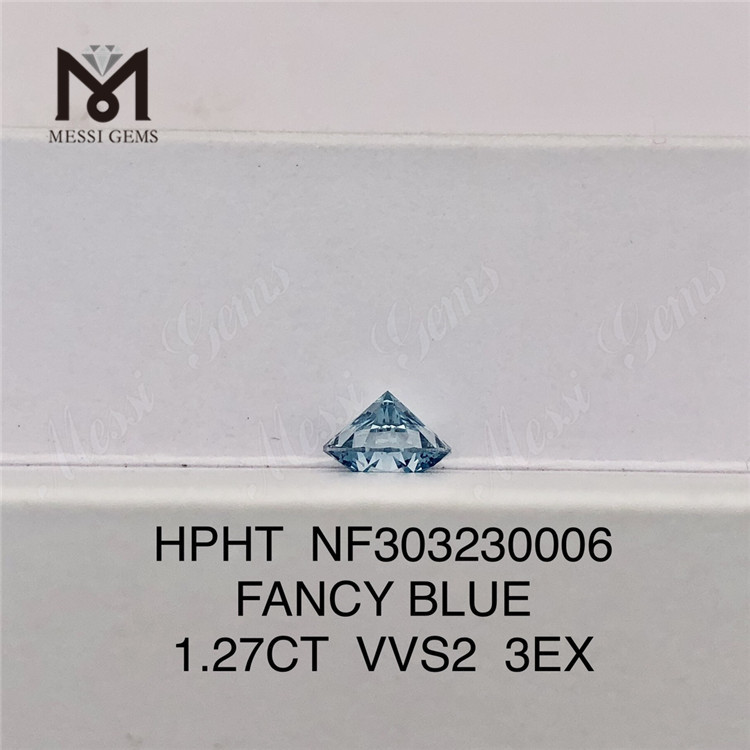 1,27 CT FANCY VVS2 3EX Großhandel im Labor gezüchtete blaue Diamanten HPHT NF303230006