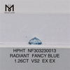 1,26 CT VS2 RADIANT FANCY BLUE, im Labor gezüchteter Großhandelsdiamant HPHT NF303230013 