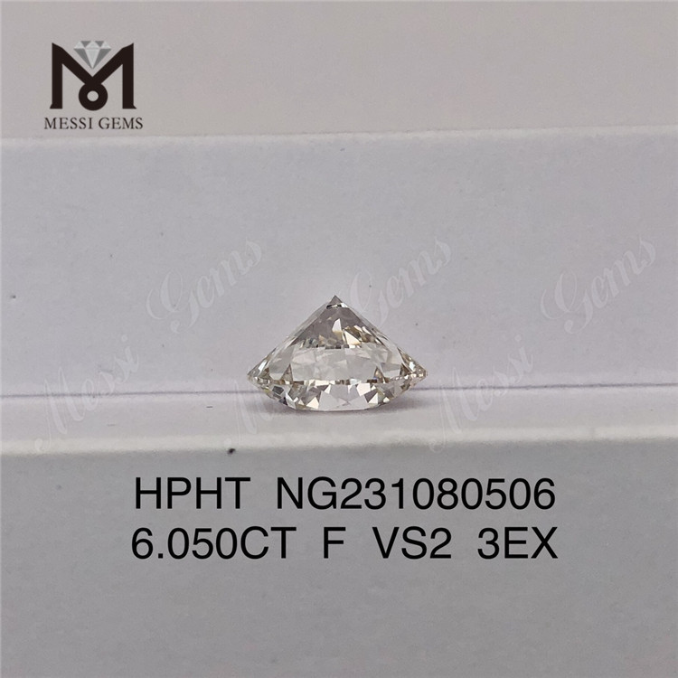 6.050 CT F HPHT loser Labordiamant zum Verkauf RD, meistverkaufter loser HPHT, größter künstlicher Diamant
