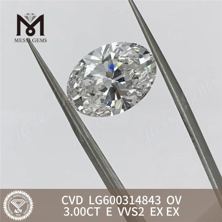 3CT E VVS2 EX für Oval Cvd in Diamant LG600314843 Alle Ihre Schmuckbedürfnisse – Messigems
