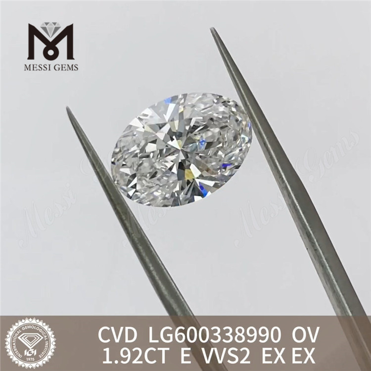 1,92 CT E VVS2 EX EX OV im Labor gezüchteter Diamant CVD LG600338990 Umweltfreundlich丨Messigems 