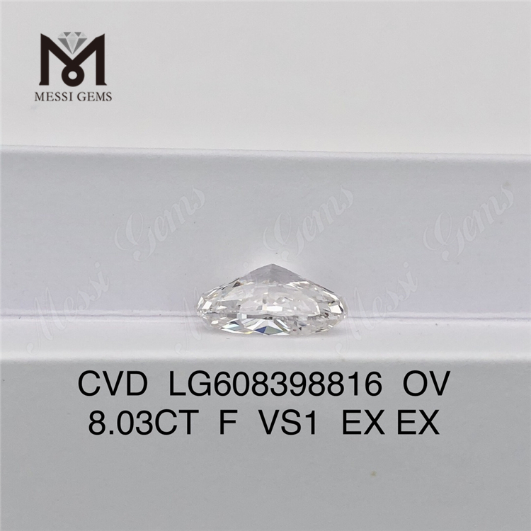 8,03 CT Top Lab Created Diamonds F VS1 OV丨Messigems CVD LG608398816 