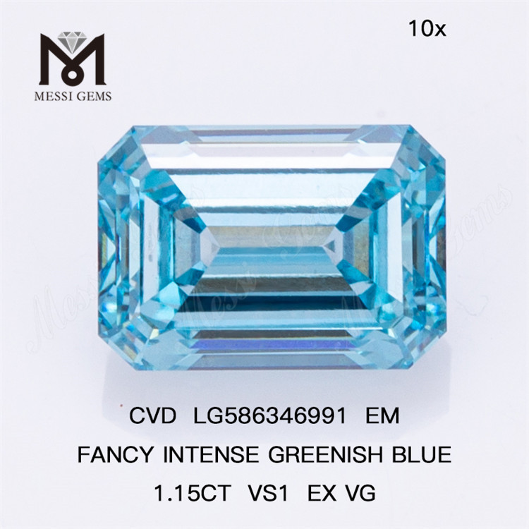 1,15 CT VS1 EX VG EM FANCY INTENSE GREENISH BLUE ​CVD-Diamanten zum Verkauf LG586346991 