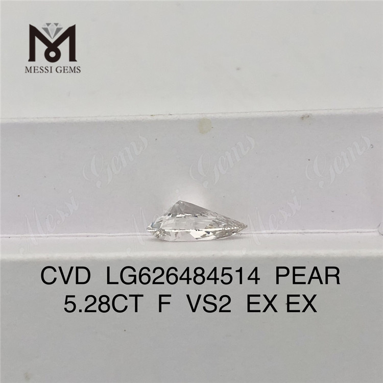 5,28 CT F VS2 Birne IGI-zertifizierte Diamanten CVD LG626484514丨Messigems