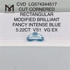 5,22 ct VS1 VG EX RECHTECKIGER FANCY INTENSE BLUE CVD 5 ct blauer Diamant LG574344517