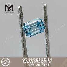 1,90 CT VS2 EM FANCY INTENSE BLUE lose im Labor gezüchtete Diamanten im Großhandel – Messigems CVD LG611353653 