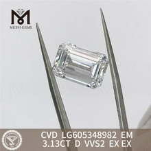 3,13 CT D VVS2 EM 3ct igi-zertifizierte Diamanten für Artisan Jewelry CVD丨Messigems LG605348982