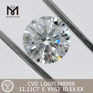 11,11 CT E VVS2 ID künstlicher Diamant, Kosten, umweltfreundliche Werte: Messigems CVD LG605348998