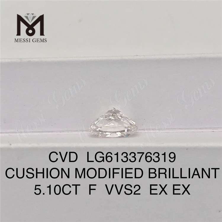 5,10 CT F VVS2 CVD Kissenlabordiamanten bester Qualität LG613376319