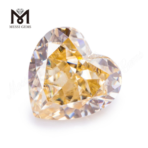 9*9mm Herz loser Moissanit-Diamant M-Gelber Moissanit-Steinhersteller