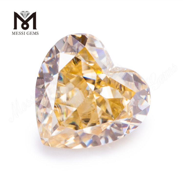 9*9mm Herz loser Moissanit-Diamant M-Gelber Moissanit-Steinhersteller