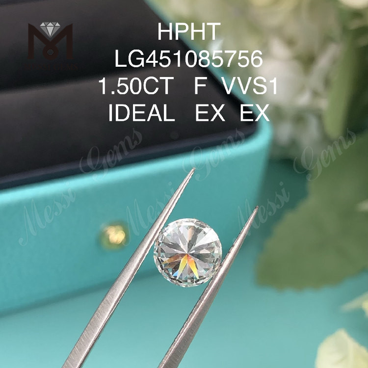 1,50 ct RD F VVS1 IDEAL-Schliff im Labor gezüchtete VVS-Diamanten