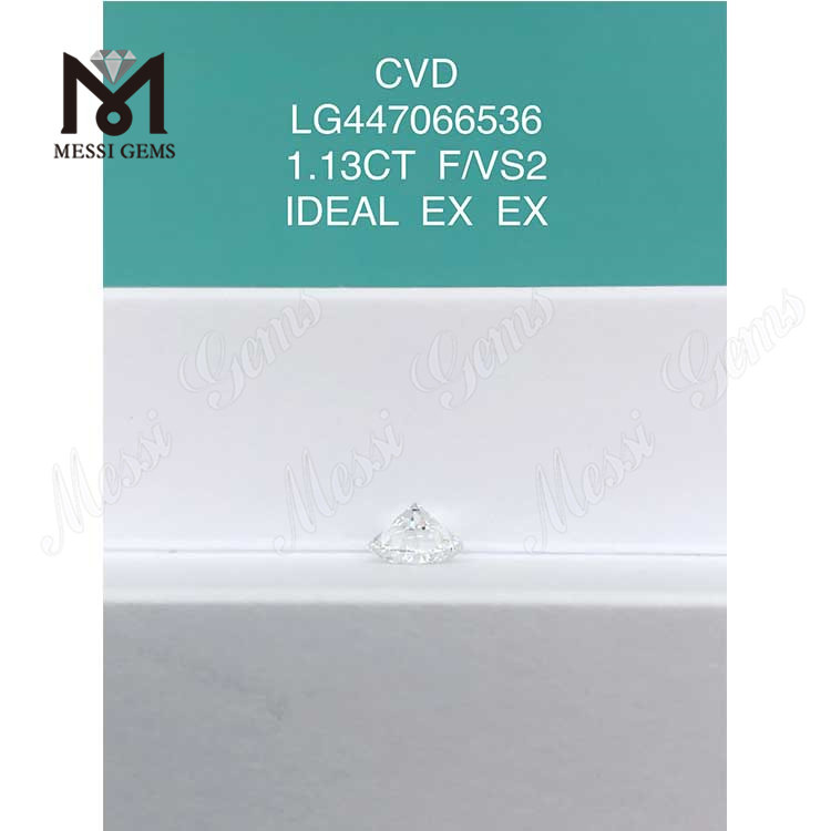 CVD-Labordiamanten RUND BRILLIANT 1,13 ct VS2 F IDEL-Schliff