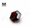 Synthetische Zirkon-Diamantsteine ​​in sechseckiger Form in Granatfarbe 