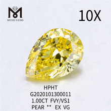1 ct FVY VS1 Diamant im PEAR-Schliff, Laborzüchtung EX