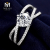 Twist 14 Karat Gold Solid Lab Grown Diamond Ehering für Frauen neueste Designs