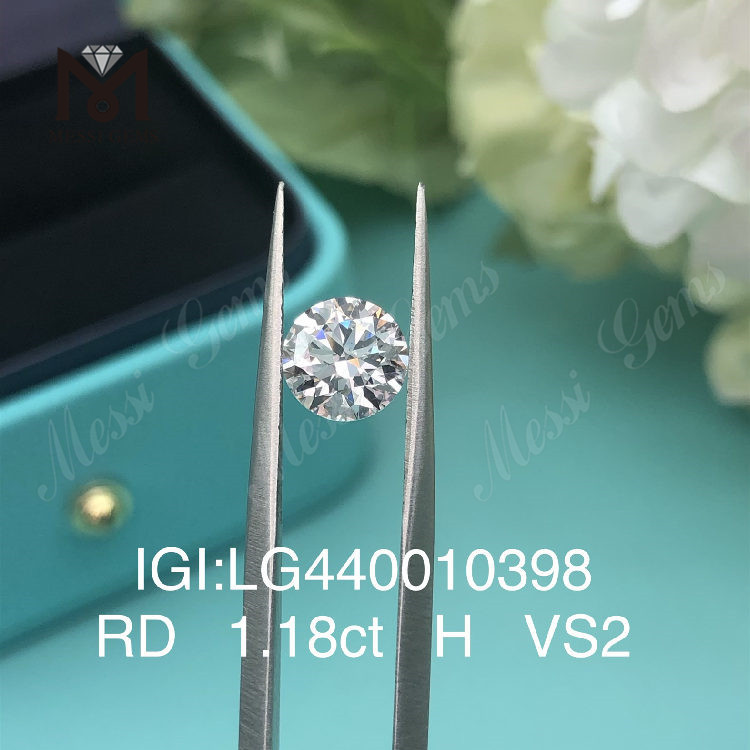 1,18 Karat H VS2 3EX im Labor gezüchteter Diamant, rund 
