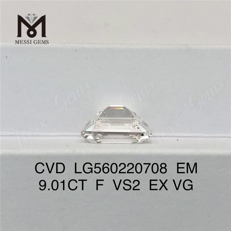 9,01 CT F VS2 EX VG, größter im Labor gezüchteter Diamant, CVD EM IGI, Fabrikpreis