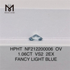 NF212200006 OV 1.06CT VS2 2EX FANCY LIGHT BLUE HPHT synthetische Diamanten