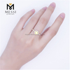 Gelber Moissanit-Ehering DEF Moissanit-Verlobungsring für Frauen