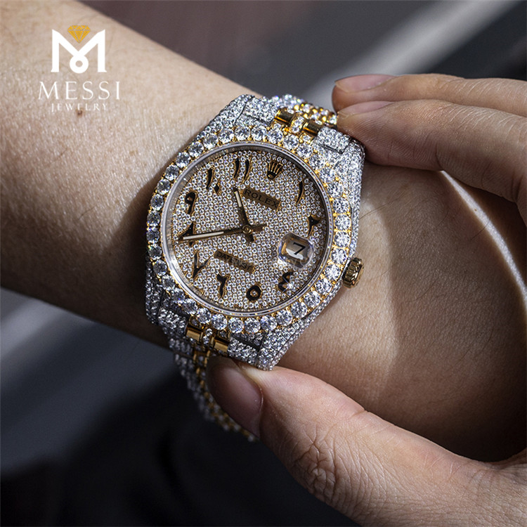 Moissanit Diamantuhr Sport Business Herren Schweizer Uhren für Ehemann