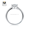 Großhandelspreis Mode Silber Schmuck 1 Karat Moissanite 925 Sterling Silber Ring