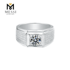 925 Sterling Silber Schmuck Mann Ring in Silber Beste Qualität Moissanite Ringe für Mann