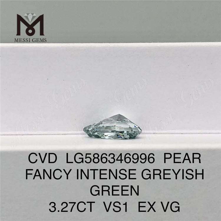 3,27 CT VS1 EX VG FANCY INTENSE GREYISH GREEN ps Diamanten CVD grün CVD LG586346996 