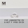 9,15 CT F VVS2 EX EX CVD-Labor erstellte Diamanten OV LG602357752