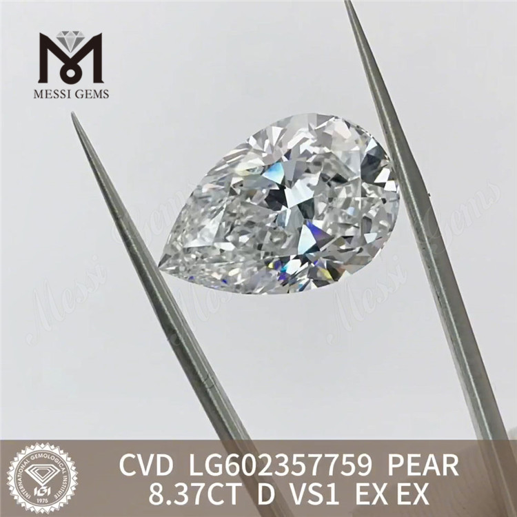 8,37 KT D VS1 PEAR 8 ct im Labor gezüchteter CVD-Diamant, ethisch und erschwinglich. LG602357759丨Messigems