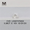 5,38 CT E VS1 ID EX EX Laborgefertigte Diamanten CVD LG597379353丨Messigems