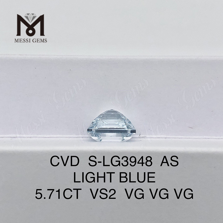 5,71 CT VS2 AS HELLBLAU synthetische Diamanten zu verkaufen 丨Messigems CVD S-LG3948 