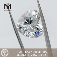 8.08CT F VVS2 EX HS Herzform CVD Herstellte Diamanten LG577388541 丨 MESSIGEMEME