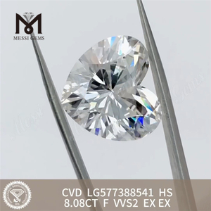 8.08CT F VVS2 EX HS Herzform CVD Herstellte Diamanten LG577388541 丨 MESSIGEMEME