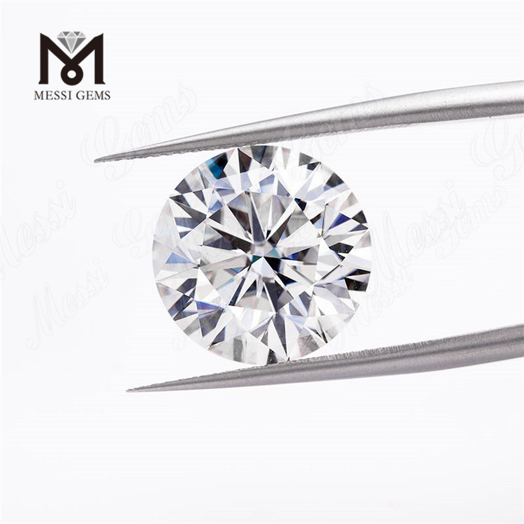Loser runder 10 mm weißer synthetischer Moissanit-Diamant im Brillantschliff für einen Ring