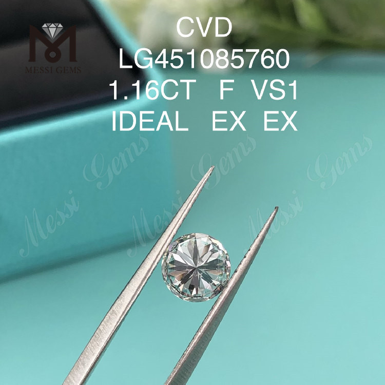 Runde CVD-Labordiamanten, 1,16 ct, F VS1 IDEAL-Schliff