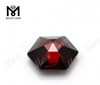 Synthetische Zirkon-Diamantsteine ​​in sechseckiger Form in Granatfarbe 