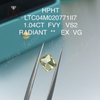 1,04 ct gelbe Labordiamanten im Strahlenschliff VS2 