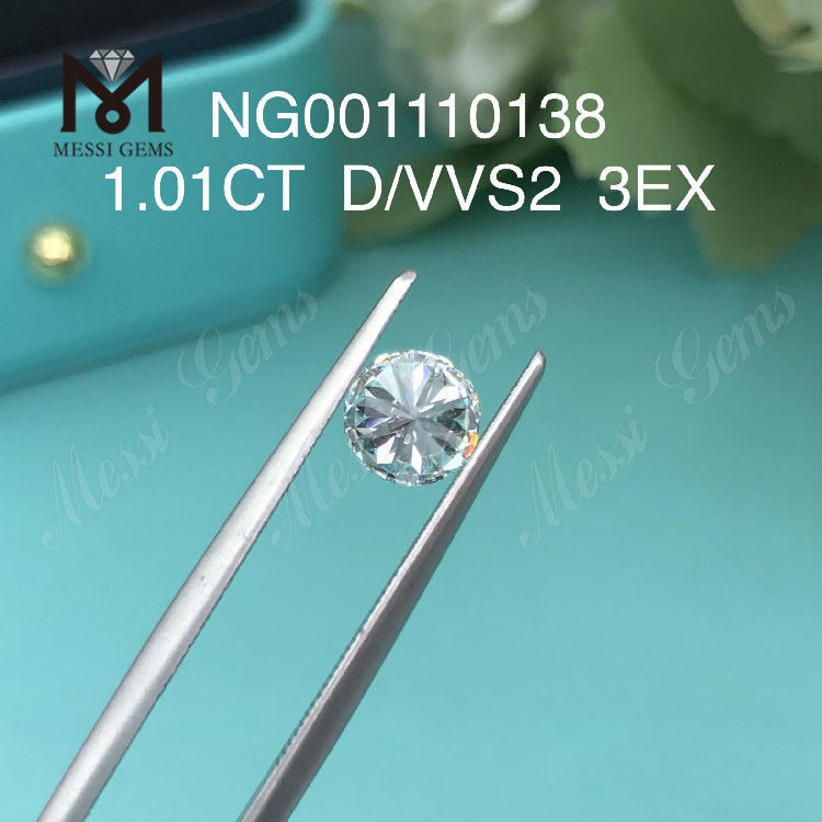 1,01 ct VVS2 D RD Lab-grown Diamant EX Cut Grade