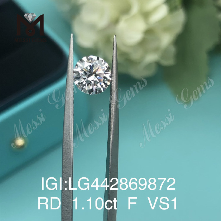 1,01 Karat F VS1 rund, IDEAL, billige, im Labor hergestellte Diamanten