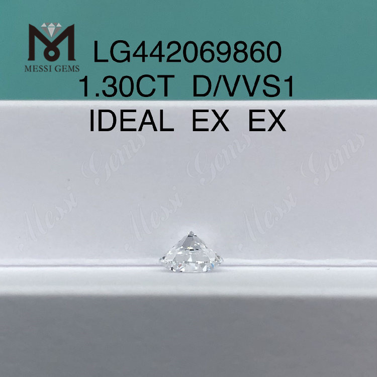 1,30 Karat D VVS1lab Grown Diamond IDEAL Runde lose synthetische Diamanten