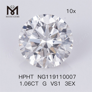 HPHT 1.06CT G VS1 3EX Laborgezüchteter Diamantstein