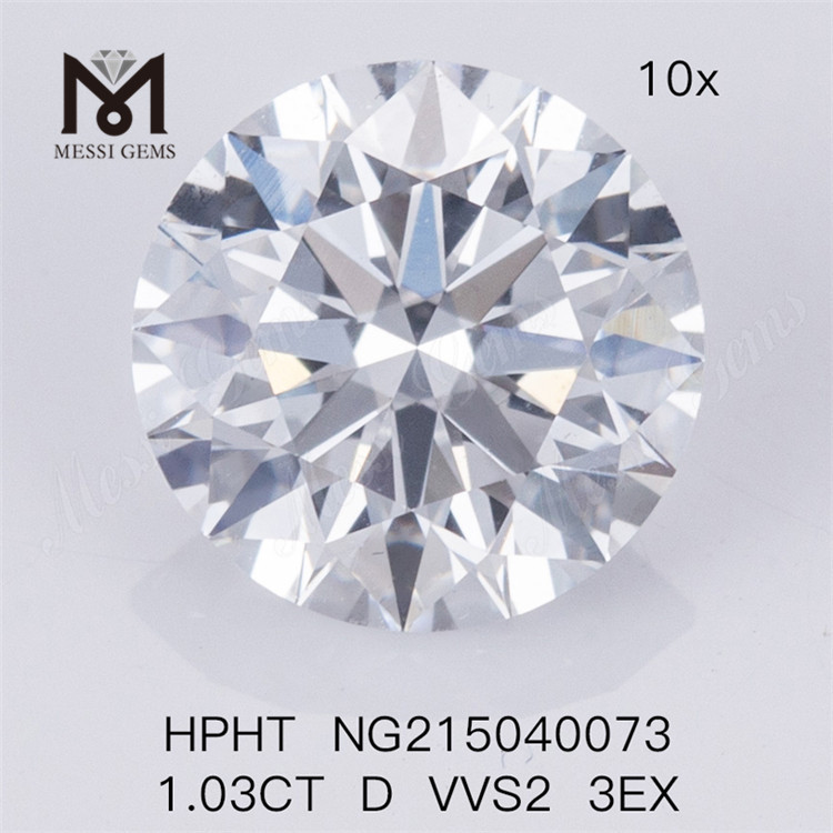 1,03 CT RD HPHT D VVS2 3EX Im Labor gezüchteter Diamantstein