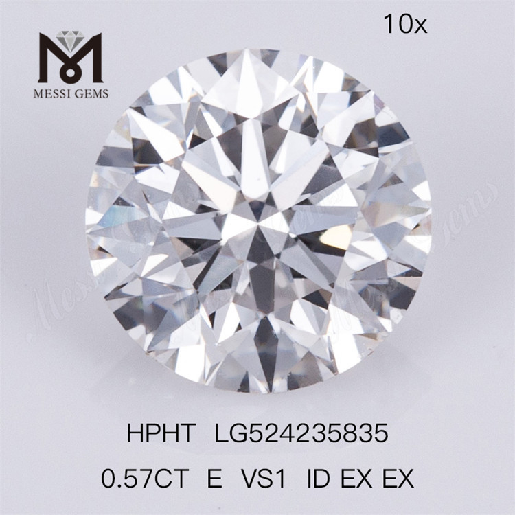 0,57 ct E VS1 Lab HPHT synthetischer Diamant, runder Diamant, Großhandel