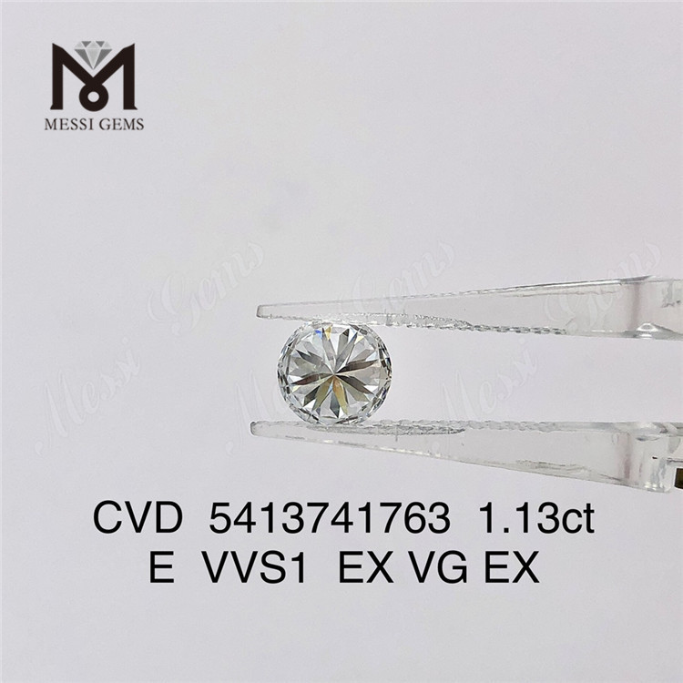 1,13 ct E-CVD-Diamant VVS, loser, weißer, künstlich hergestellter Diamant zum Neupreis