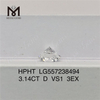 3,14 CT D VS1 3EX HPHT, im Labor gezüchteter Diamant IGI
