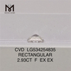 2,93 CT RECHTECKIGER CVD-Diamant mit F-Labordiamant, IGI-Zertifikat