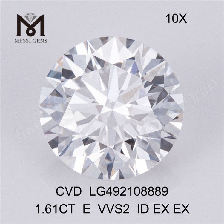 1,61 ct E CVD-Labordiamant VVS runder EX-Labordiamant im Angebot