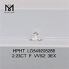 2,23 CT F VVS2 3EX im Labor gezüchtete Diamanten, HPHT-Diamanten im Rundschliff